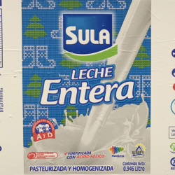 Sula Leche Entera Carton printed by Industrias de Plasticos SA de CV
