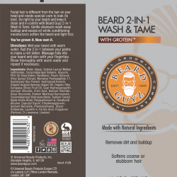 Beard Guyz Beard 2-in-1 Wash & Tame Tube printed by Berry Global
