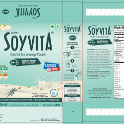 Ridhisidhi Instant Soyvita Enriched Soy Beverage Powder Box printed by Edale Ltd on Behalf of iTek Packz
