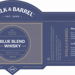 Stalk & Barrel Blue Blend Whisky Label printed by Artcraft Label