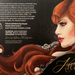 Katya Vineyards Annadoll Red Wine Blend Label printed by Labeltronix