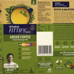Saffola Fittify Gourmet Green Coffee Instant Beverage Mix Box printed by  Edale Ltd on Behalf of iTek Pack