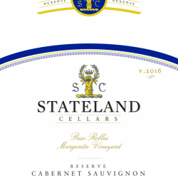 Stateland Cellars Reserve Cabernet Sauvignon Label printed by Labeltronix