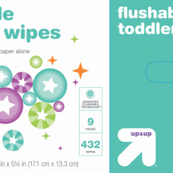 up&up flushable toddler wipes Box printed by Westrock Jacksonville
