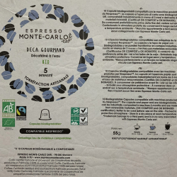 Espresso Monte-Carlo Deca Gourmand Bio Bag printed by Roberts Mart & Co Ltd