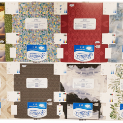 Scotties Everyday Comfort Facial Tissue Boxes printed by Master Packaging Inc