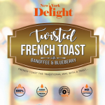 New York Delight Twisted French Toast with Banoffee & Blueberry Wrapper